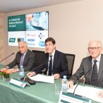 Manuel Villegas, consejero de Salud murciano, junto a Miguel Carrero, presidente del Grupo Previsión Sanitaria Nacional (PSN) y Alfredo Milazzo, presidente de la Fundación Ad Qualitatem