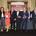 Foto de familia de los Premios del Consejo de Farmacéuticos.