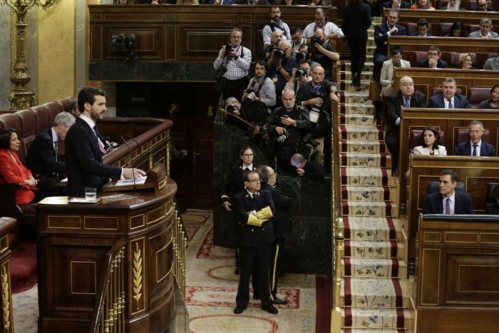 Pablo Casado, durante su intervención.