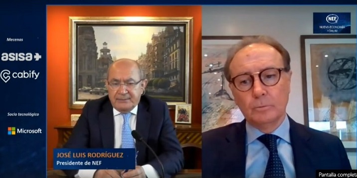 José Luis Rodríguez y Martín Sellés, durante la videoconferencia.