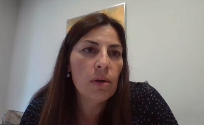 Concepción Gutiérrez, subdirectora de Atención Especializada de Extremadura, durante el coloquio paciente DM2 insulinizado