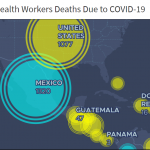 Mapa amnistía internacional sobre afectación de la COVID-19 en el personal sanitario