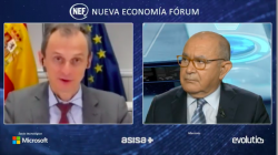 El ministro de ciencia junto al presidente del Foro Nueva Economía