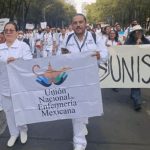 Marcha de la Unión Nacional de Enfermería Mexicana