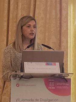 María Victoria Mateos, pta. de SEHH en el encuentro de HematoAvanza